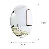 Frameless Oval Shape Adhesive Wall Mirror Sticker for Bedroom, Living Room, Bathroom, Basin (Buy 1 Get 1 FREE)