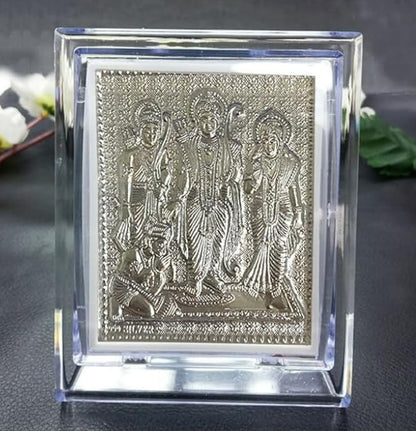 999 Pure Silver 11x9cm God Photo Frame | Best for Gift, Pooja Room, Office & Car Dashboard